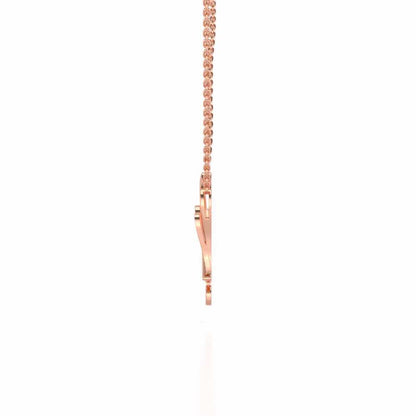 Fly Heart Silver Pendant - Rose Gold - Image 3