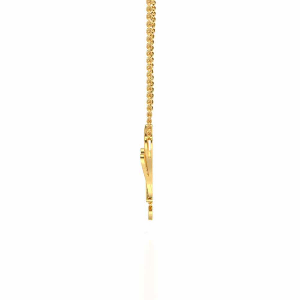 Fly Heart Silver Pendant - Yellow Gold - Image 3