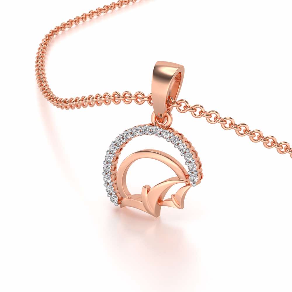 Fly High Silver Pendant - Rose Gold - Image 2