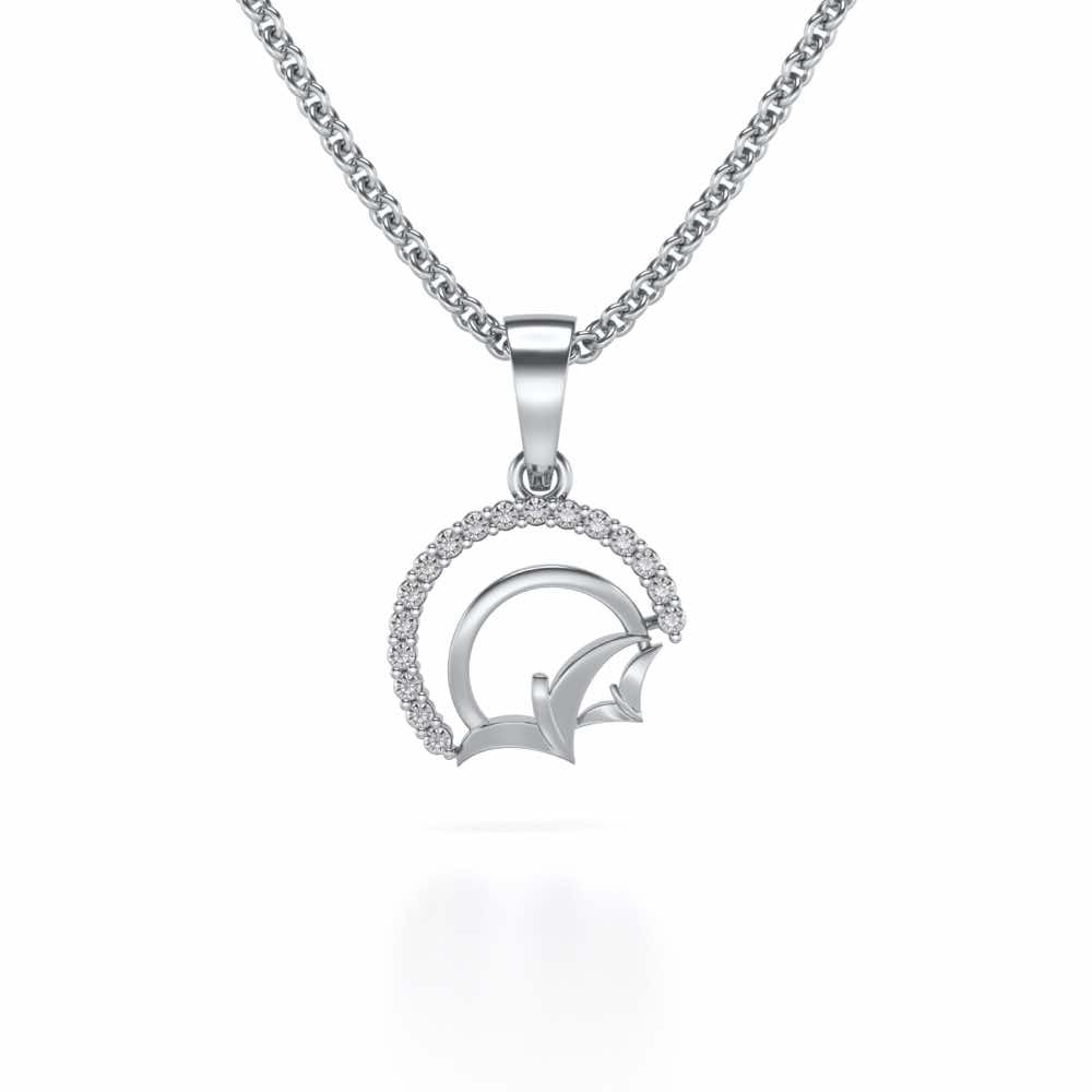 Fly High Silver Pendant - White Gold - Image 1