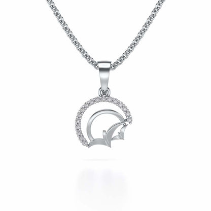 Fly High Silver Pendant - White Gold - Image 1