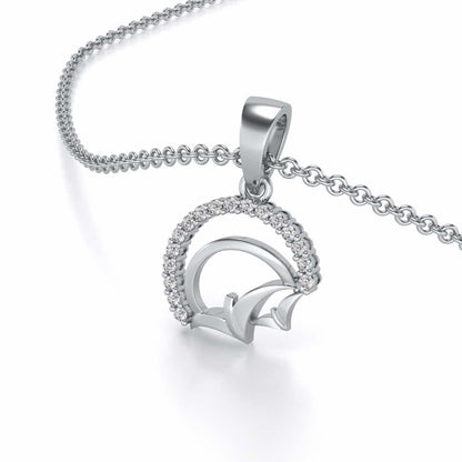 Fly High Silver Pendant - White Gold - Image 2
