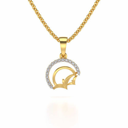 Fly High Silver Pendant - Yellow Gold - Image 1