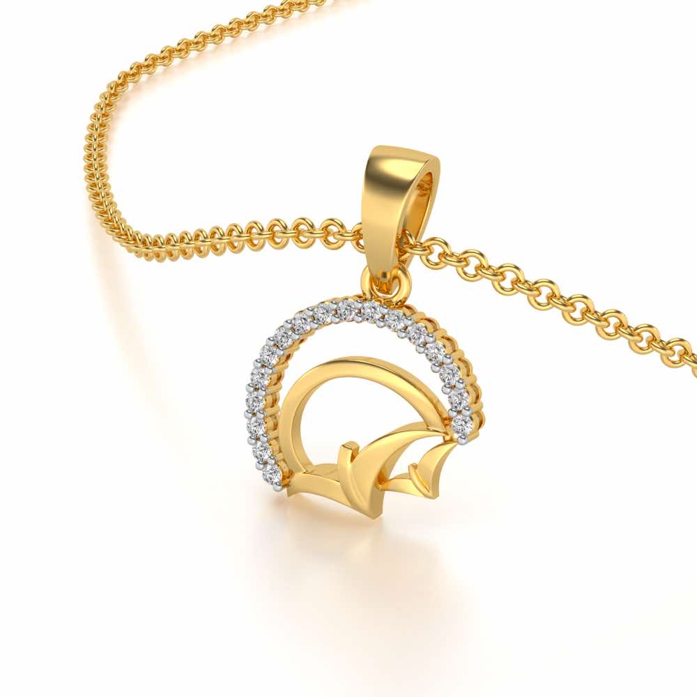 Fly High Silver Pendant - Yellow Gold - Image 2