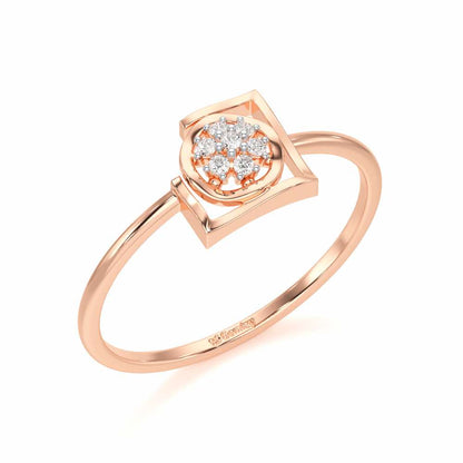 Focus on Glow Silver Ring - Rose Gold - Image 1