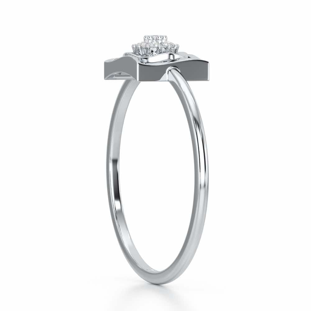 Focus on Glow Silver Ring - White Gold - Image 3