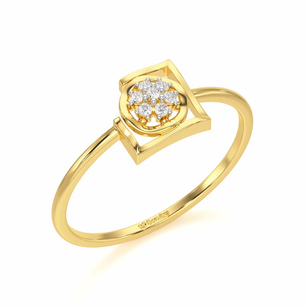 Focus on Glow Silver Ring - Yellow Gold - Image 1