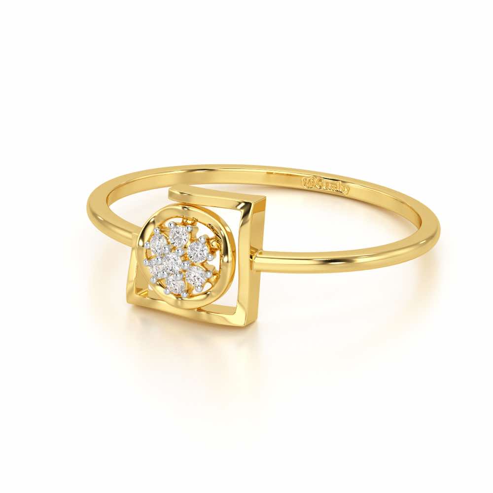 Focus on Glow Silver Ring - Yellow Gold - Image 2