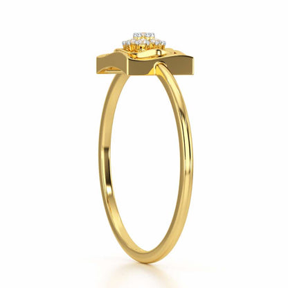 Focus on Glow Silver Ring - Yellow Gold - Image 3