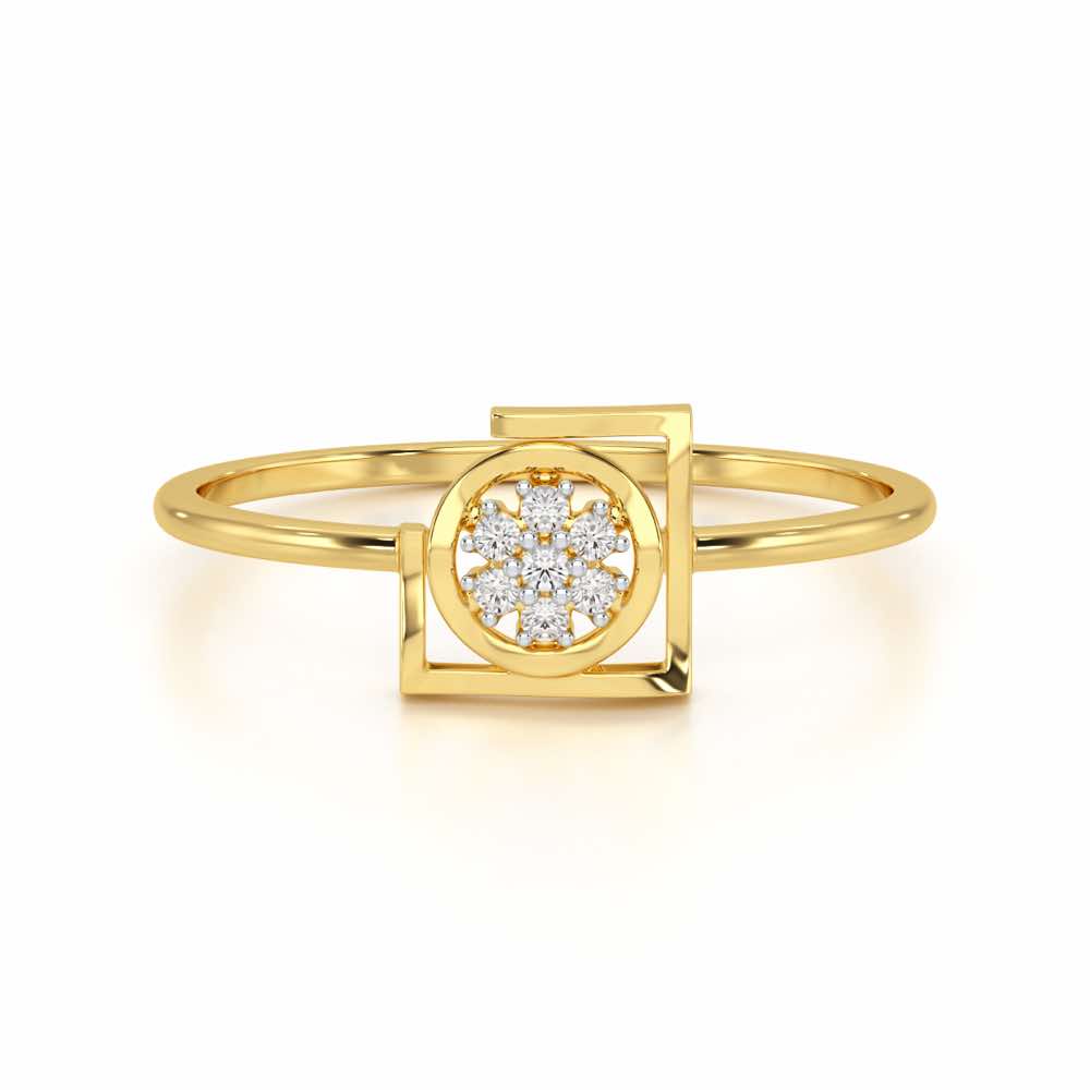 Focus on Glow Silver Ring - Yellow Gold - Image 4