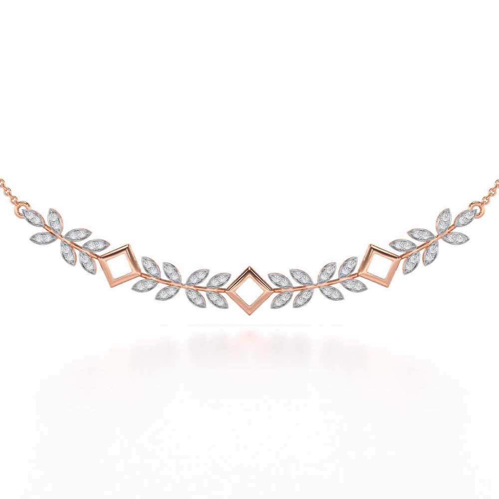 Forest Elegance Silver Necklace - Rose Gold - Image 1