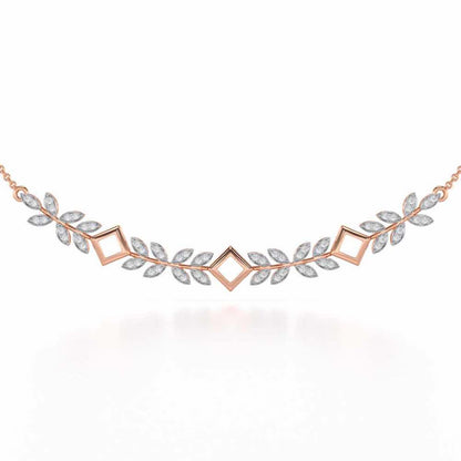 Forest Elegance Silver Necklace - Rose Gold - Image 1