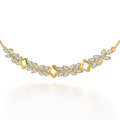 Forest Elegance Silver Necklace - Yellow Gold - Image 2