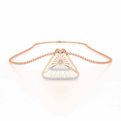 Forest Rays Silver Pendant - Rose Gold - Image 3