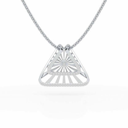 Forest Rays Silver Pendant - White Gold - Image 1
