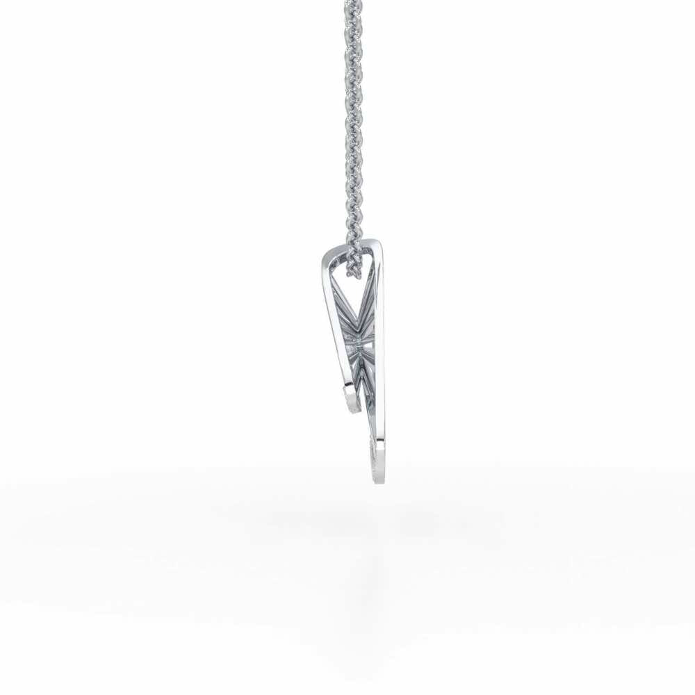 Forest Rays Silver Pendant - White Gold - Image 4