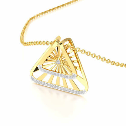 Forest Rays Silver Pendant - Yellow Gold - Image 2