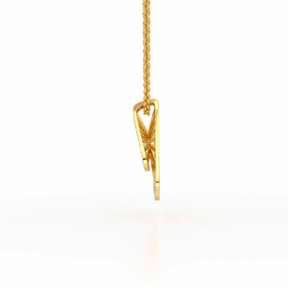 Forest Rays Silver Pendant - Yellow Gold - Image 4