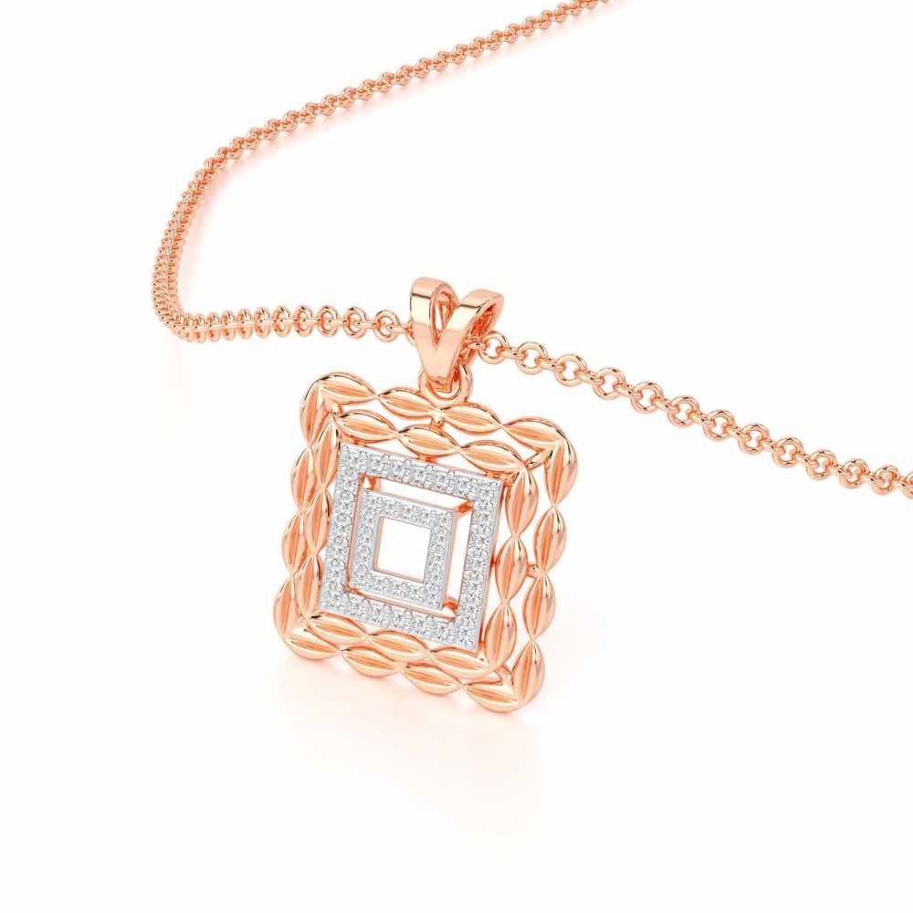 Forever Glow Silver Pendant - Rose Gold - Image 2