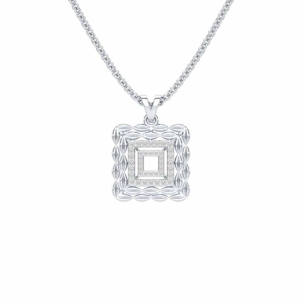 Forever Glow Silver Pendant - White Gold - Image 1