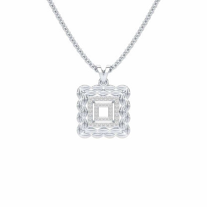 Forever Glow Silver Pendant - White Gold - Image 1