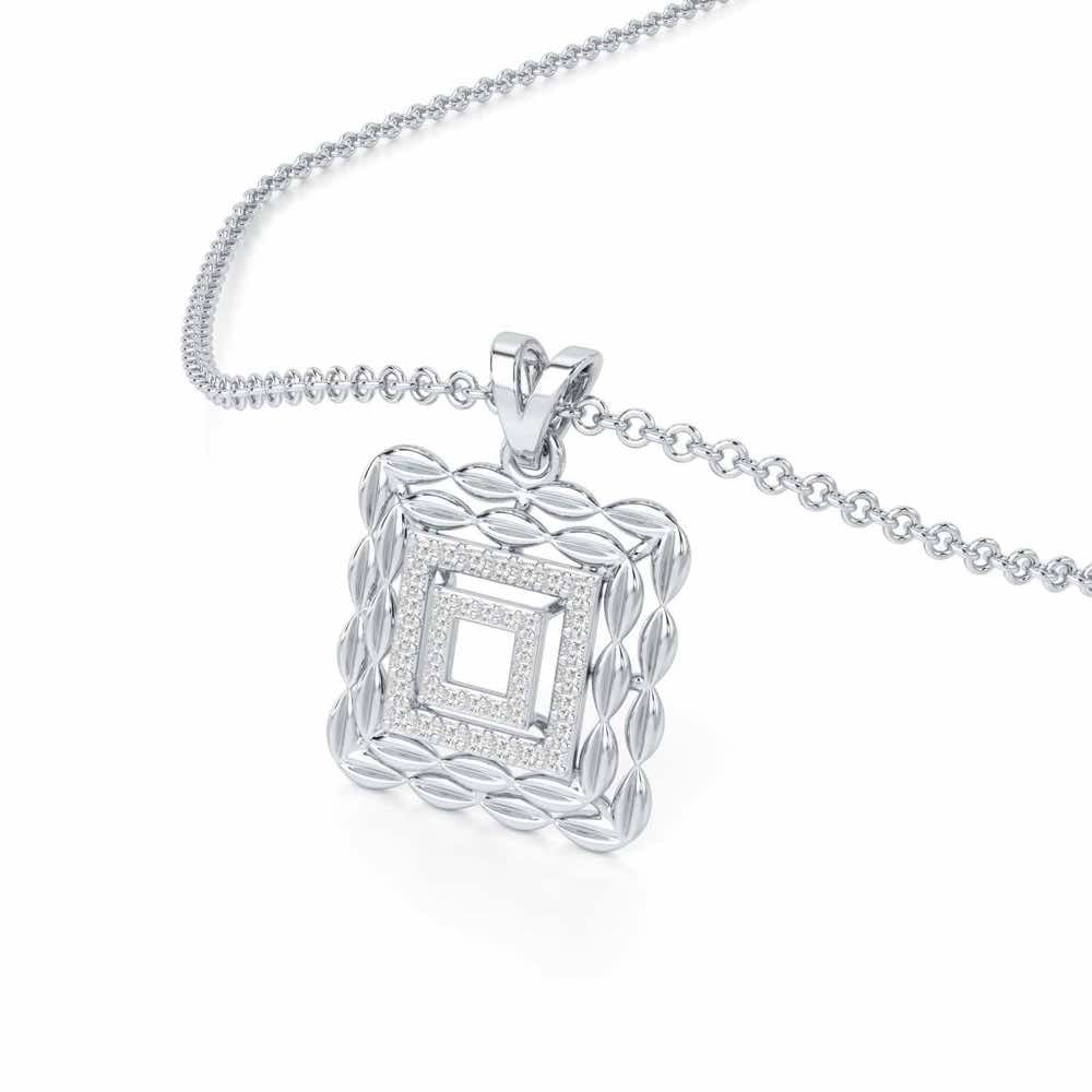 Forever Glow Silver Pendant - White Gold - Image 2