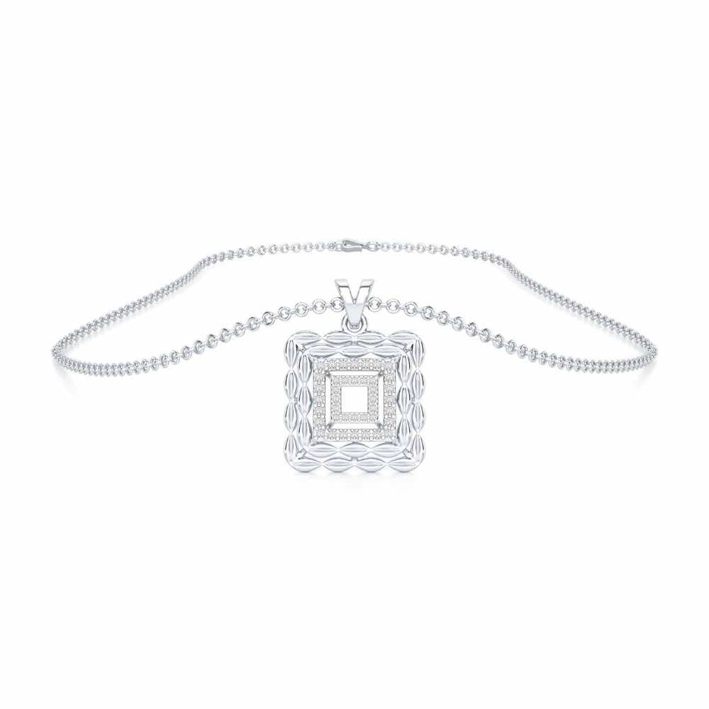 Forever Glow Silver Pendant - White Gold - Image 3