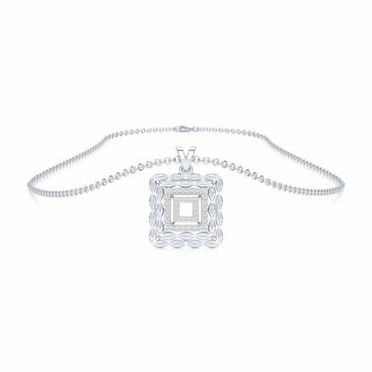 Forever Glow Silver Pendant - White Gold - Image 3