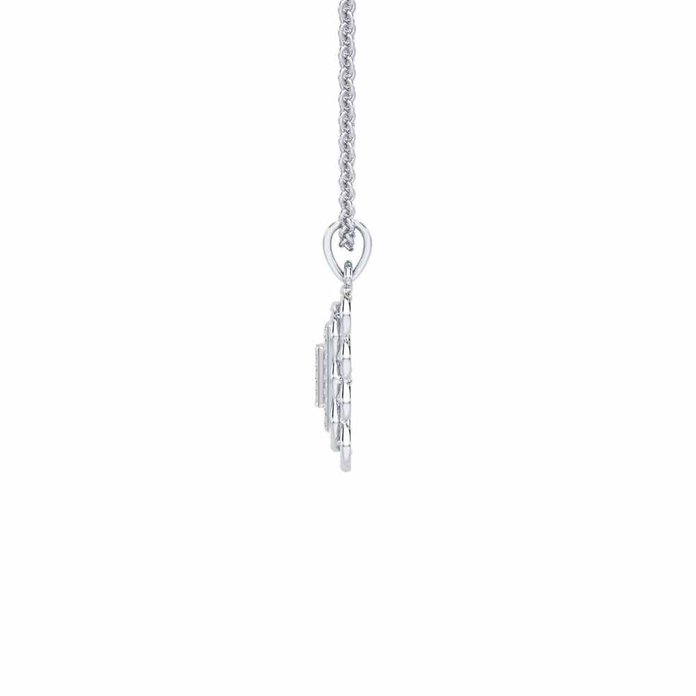 Forever Glow Silver Pendant - White Gold - Image 4