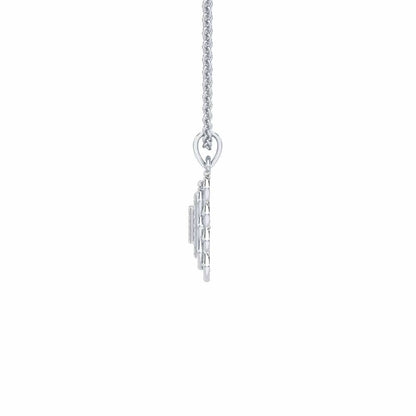 Forever Glow Silver Pendant - White Gold - Image 4