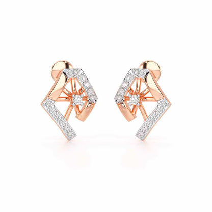 Forever Shine Silver Earrings - Rose Gold - Image 1