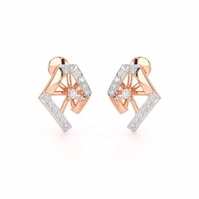 Forever Shine Silver Earrings - Rose Gold - Image 1