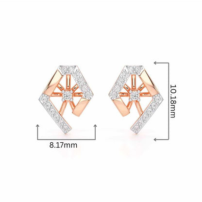Forever Shine Silver Earrings - Rose Gold - Image 2