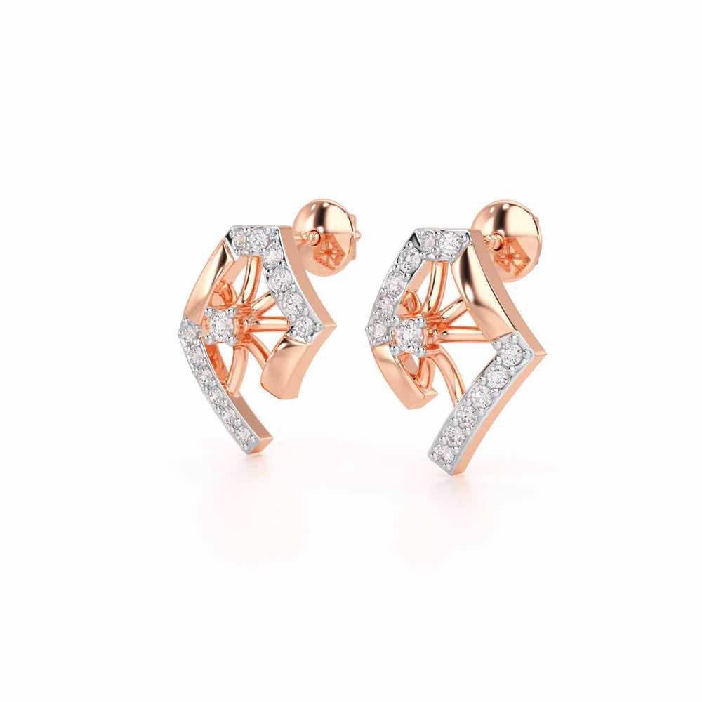 Forever Shine Silver Earrings - Rose Gold - Image 3