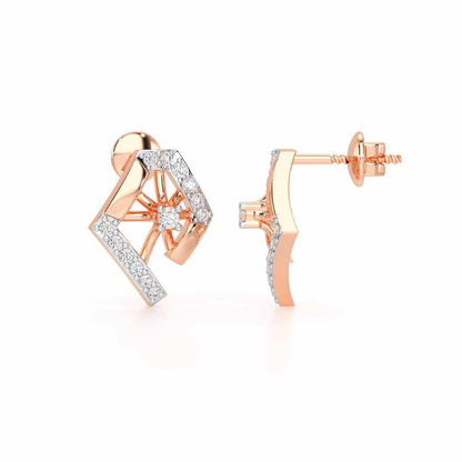 Forever Shine Silver Earrings - Rose Gold - Image 4