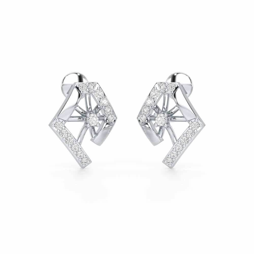 Forever Shine Silver Earrings - White Gold - Image 1