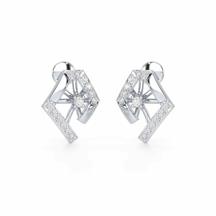 Forever Shine Silver Earrings - White Gold - Image 1