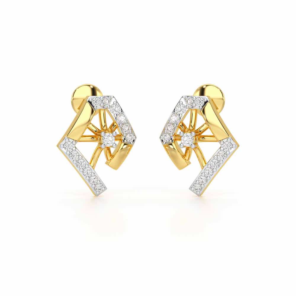 Forever Shine Silver Earrings - Yellow Gold - Image 1