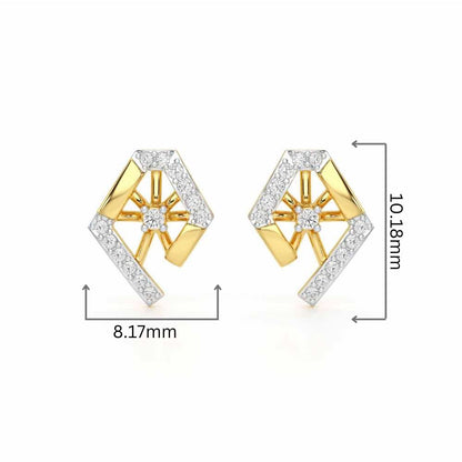 Forever Shine Silver Earrings - Yellow Gold - Image 2