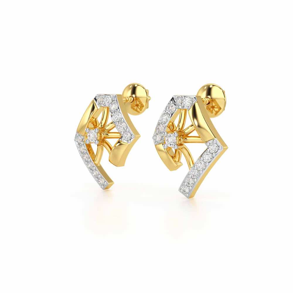 Forever Shine Silver Earrings - Yellow Gold - Image 3