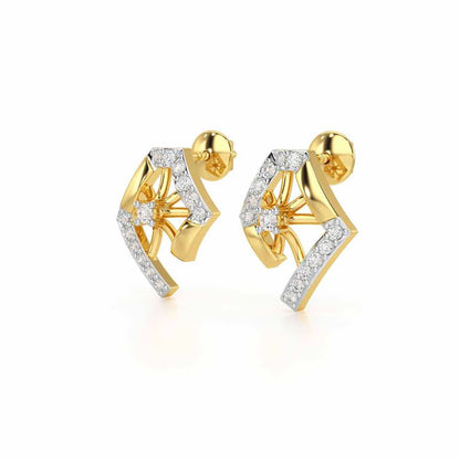 Forever Shine Silver Earrings - Yellow Gold - Image 3
