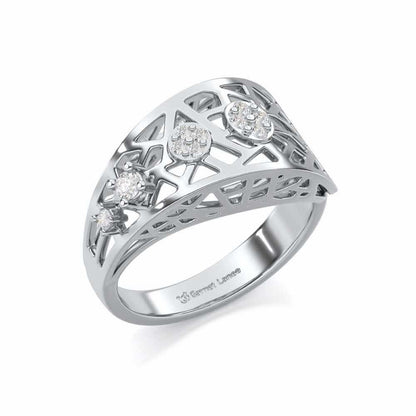 Formative Silver Ring - White Gold - Image 1