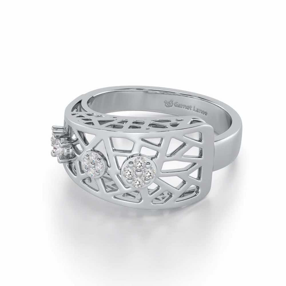 Formative Silver Ring - White Gold - Image 2
