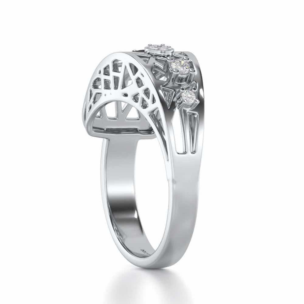 Formative Silver Ring - White Gold - Image 3