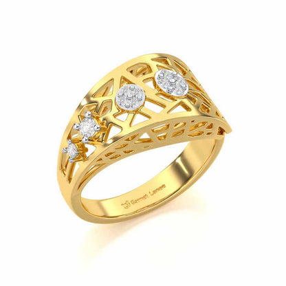 Formative Silver Ring - Yellow Gold - Image 1