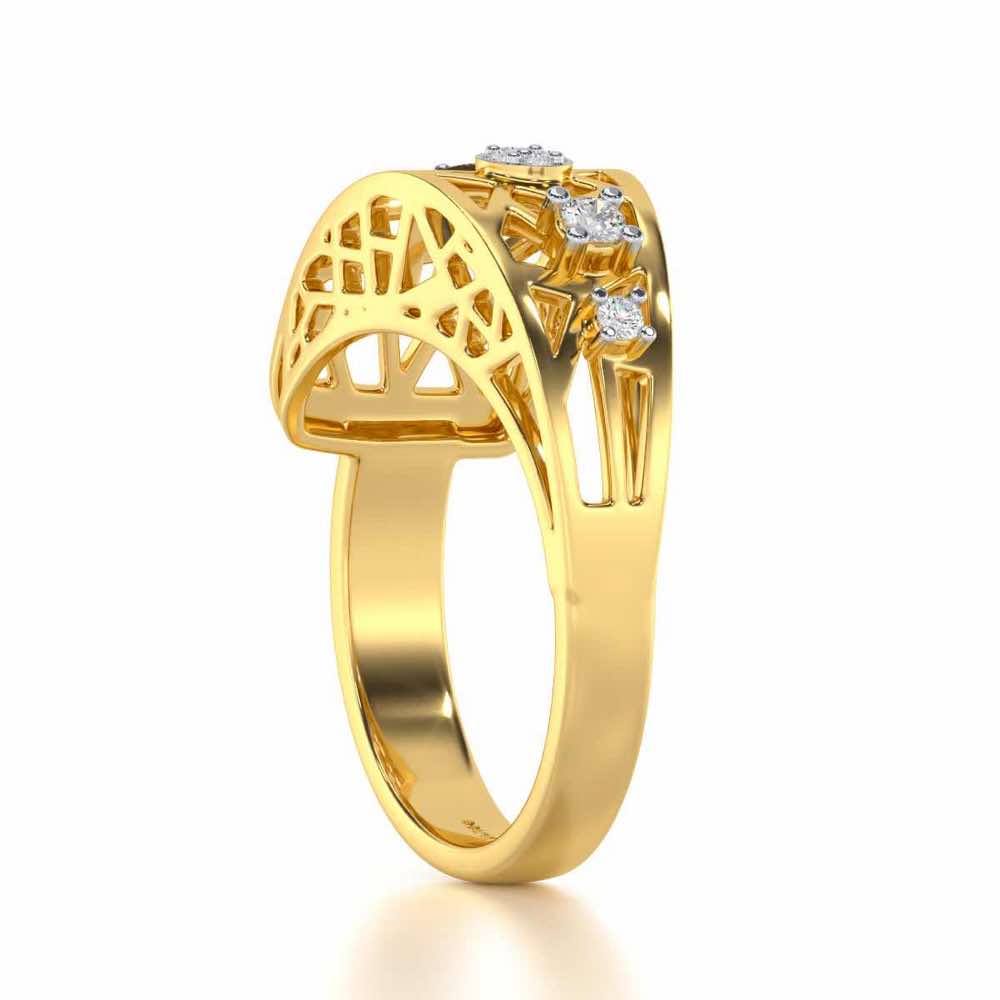 Formative Silver Ring - Yellow Gold - Image 3
