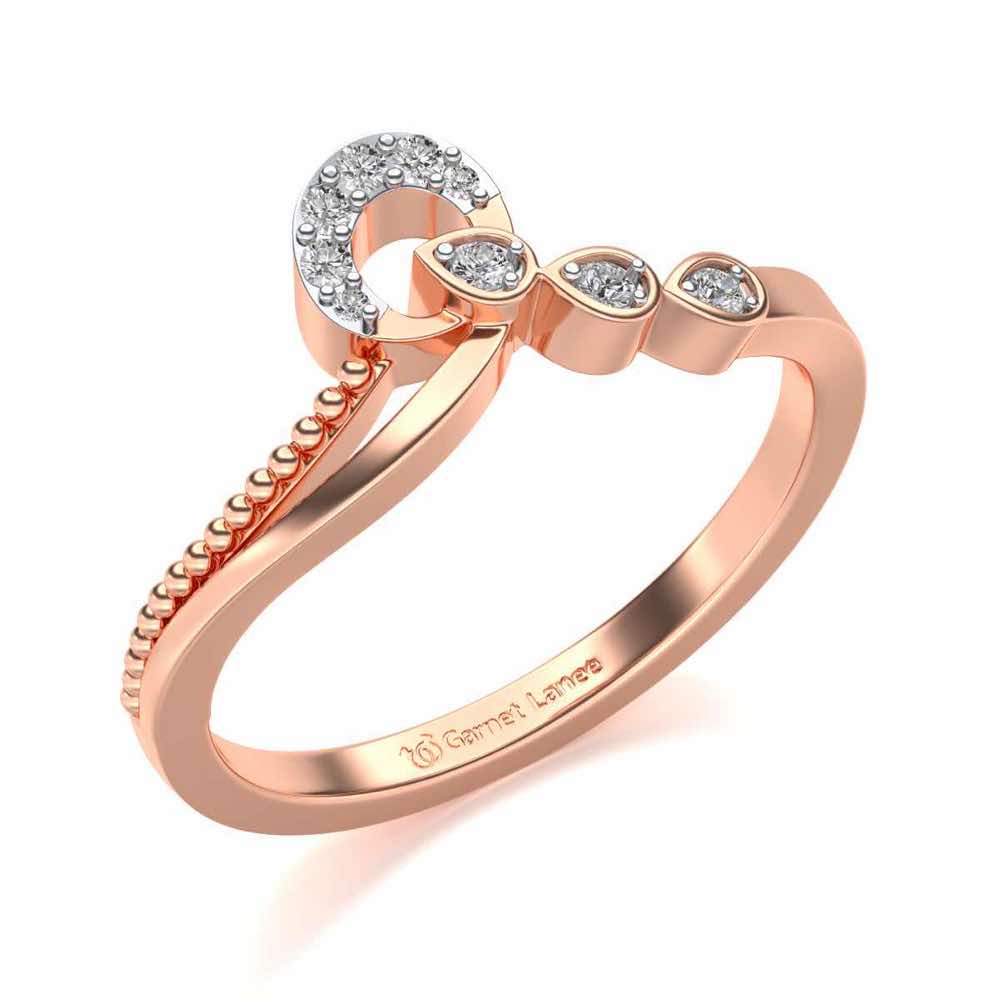 Forsythia Silver Ring - Rose Gold - Image 1