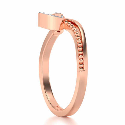 Forsythia Silver Ring - Rose Gold - Image 3