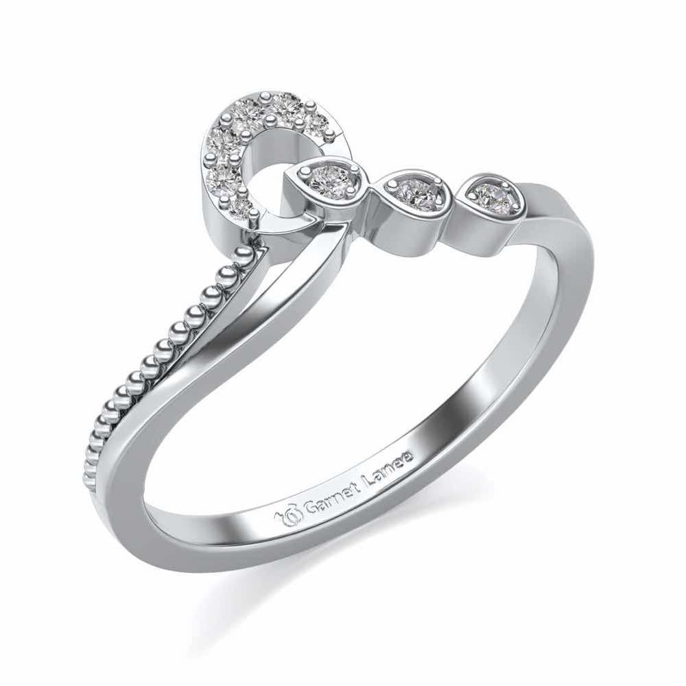 Forsythia Silver Ring - White Gold - Image 1