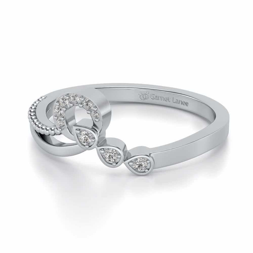 Forsythia Silver Ring - White Gold - Image 2